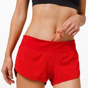 Lululemon Speed Up Shorts Dark Red Size 4